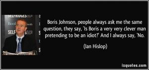 Hislop on Johnson